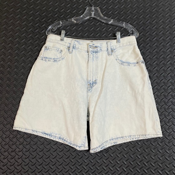 Levi's Pants - Levi's High Baggy Shorts Blue Light Wash Denim Women's Size‎ W31